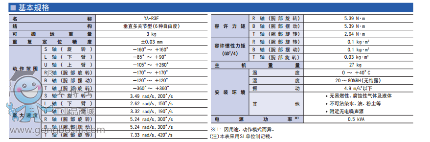 雅马哈YAMAHA6轴机器人