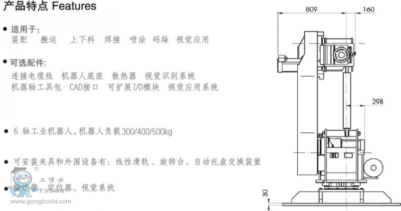 图灵 TKB 5000 6轴500kg 转配 搬运 焊接 喷漆  码垛机器人